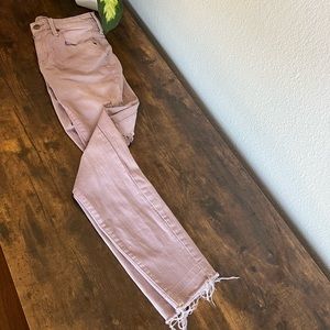 Mossimo Rose Pink High Rise Skinny Distressed Jeans Pants